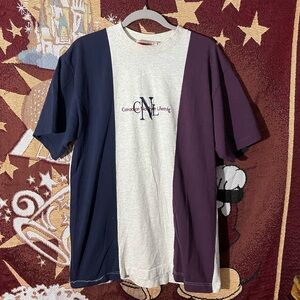 Vintage 90s Tri Color Canadian Northern Lifestyle Embroidered T Shirt Size Large